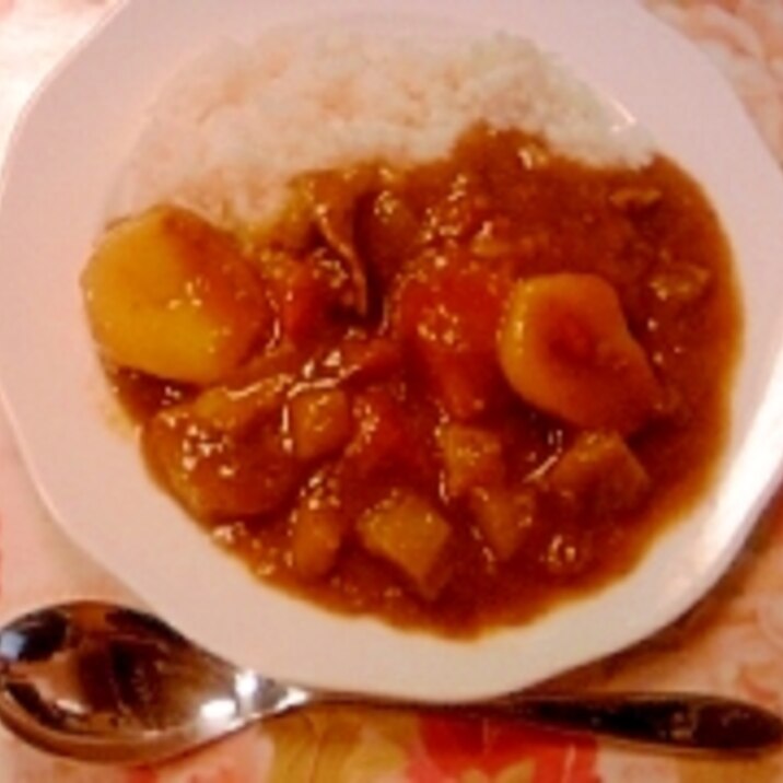 ブロッコリーの茎も入れた、簡単圧力鍋カレー♪